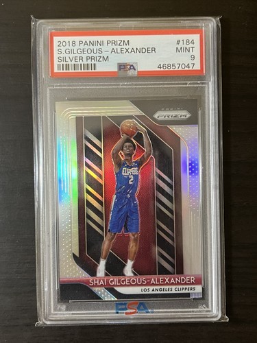 Shai Gilgeous-Alexander 2018-19 Prizm Silver Rookie PSA 9 #184 RC OKC Thunder - 第 1/2 張圖片