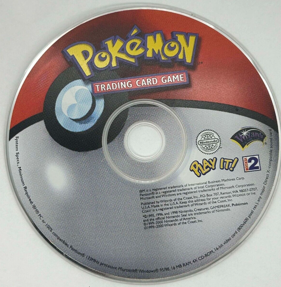 Pokemon Trading Card Game Play It! CD-Rom Version 2 for Windows 95/98 PC Pokemon Trading Card Game Play It! CD-Rom Version 2 for Windows 95/98 PC