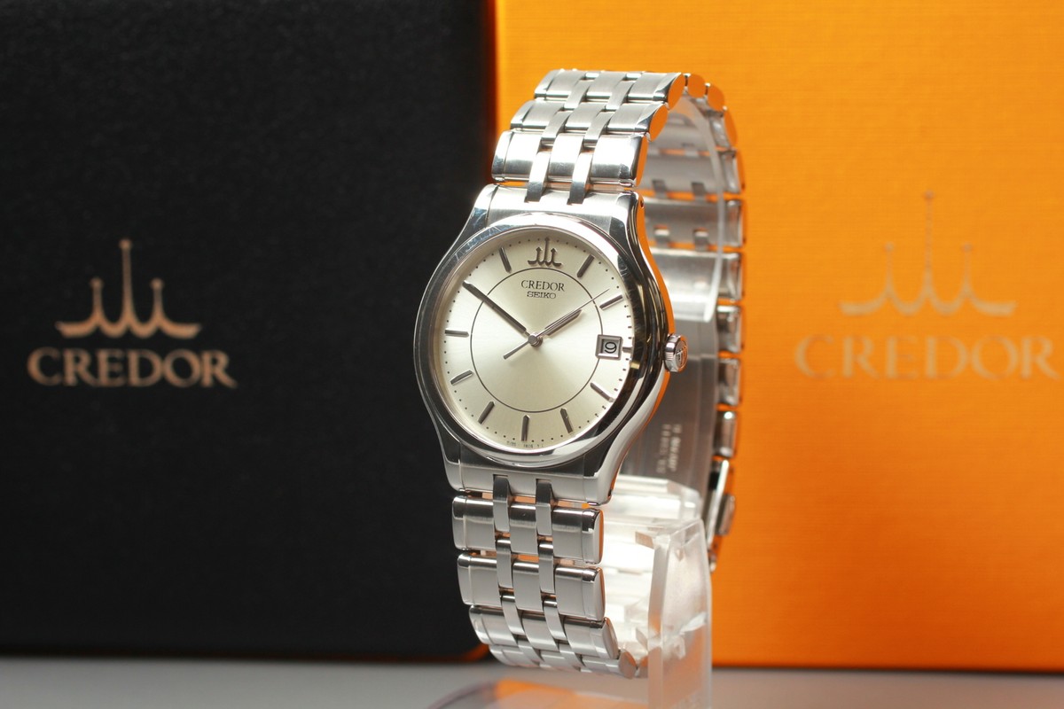 最高級 SEIKO CREDOR 8J86 DRESS watch Vintage Seiko Credor 8J86-7A00 18kt Gold Quartz Dress Watch