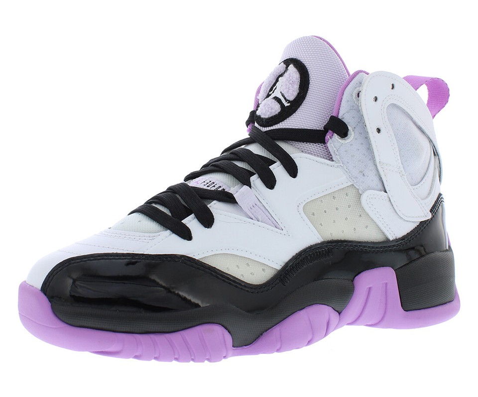 Nike Jumpman Two Trey GS Boys Shoes Size 6, Color White/Black/Barely