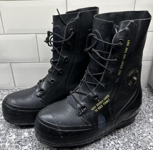 US GI Military Mickey Mouse Extreme Cold Weather Bata Bunny Boots Black Sz 7R - 第 1/14 張圖片