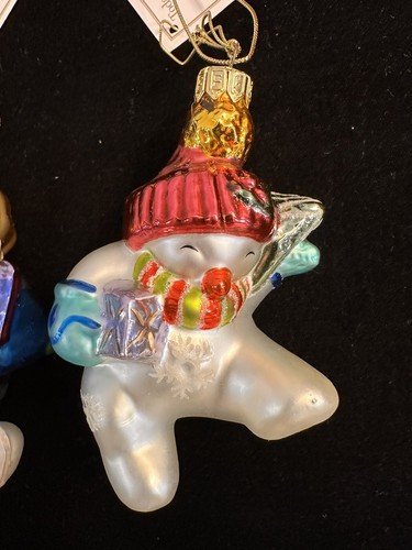 Fitz and Floyd Running Boy/Bowing Boy Glass Ornaments FRFLKS 19/1133 NIB - Picture 5 of 8