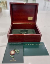 ORIGINALE Vintage Rolex Daytona 16523 Legno Orologio Scatola Libretto Tag SET 60.00.09