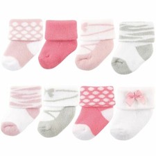 Luvable Friends Newborn Socks, 8-Pack, Ballet