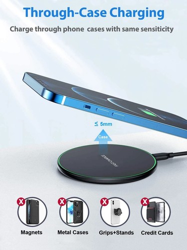 Chargeur sans fil pour Samsung Galaxy S24/S24+/S24 Ultra/S23/S23+/S23 Ultra/S22... - Photo 5 sur 7