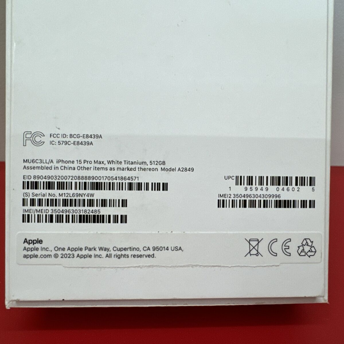Apple iPhone 15 Pro MAX White Titanium 512GB BOX ONLY! | eBay Apple iPhone 15 Pro MAX White Titanium 512GB BOX ONLY! | eBay