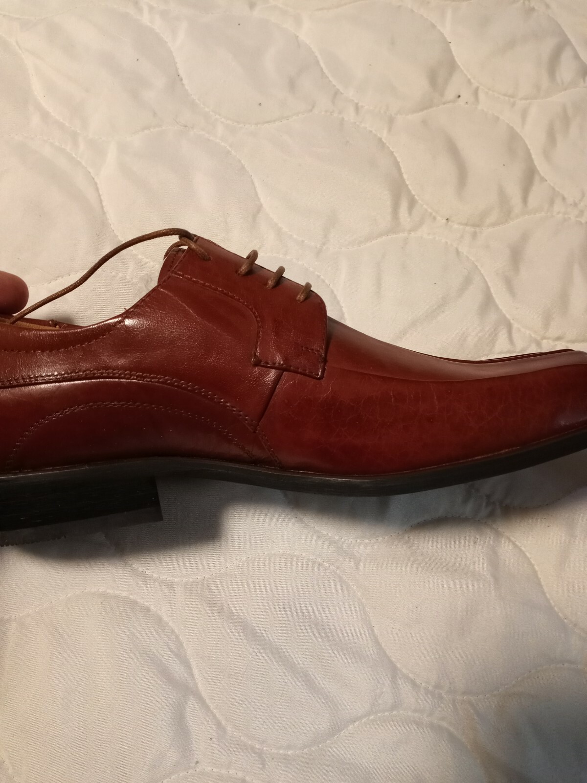 Zota Mens Pleated Oxfords Shoes Square Bicycle Toe Tan Brown Leather