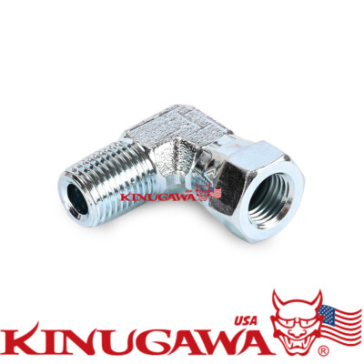 Forged Adapter Fitting Steel 90 Deg Elbow 1/4 BSPT BSP to 4AN Female UNF C18-6