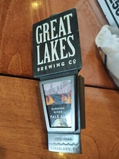 GREAT LAKES BREWING Co Cleveland Ohio Burning River Old SCHOOL Beer Tap Handle