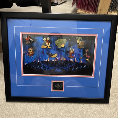 LIMITED EDITION Disney Gallery Fantasia Framed Set 9 Pin Original