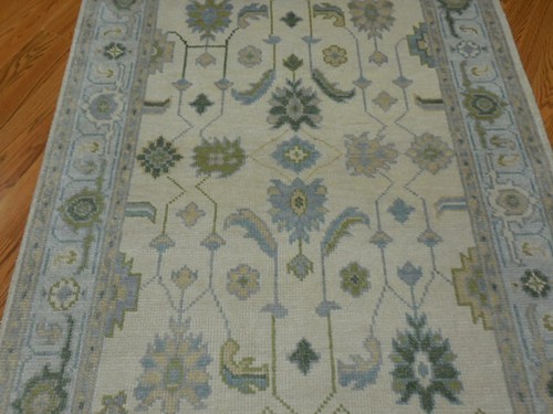 Bohemian Rug, Oushak Turkish Ushak Rug,Contemporary Oushak Rug 4x6.2 Ft - Picture 5 of 14