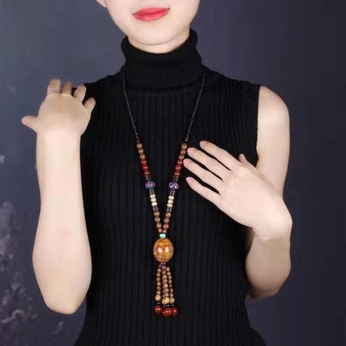 Geometric Ethnic Style Necklace Tassel Long Sweater Chain Lady