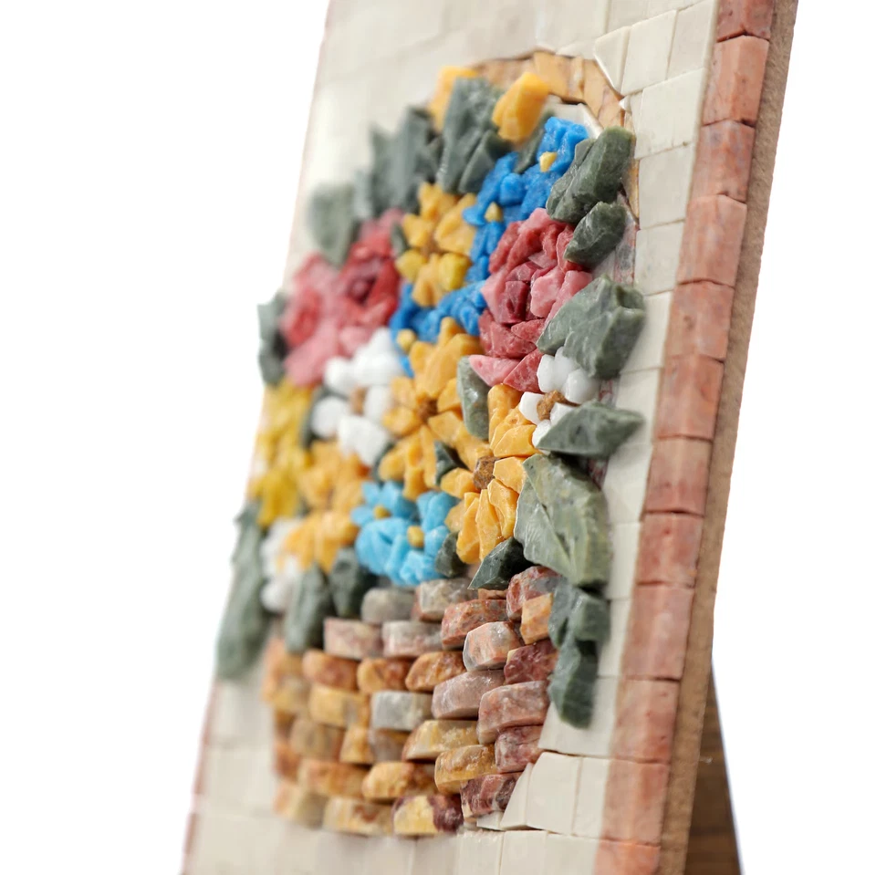 Florero arte de pared mosaico arte decoración mármol salpicadero azulejo arte Foto 2 de 3