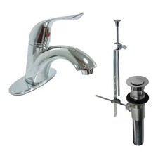 Dominion Faucets 77-1903 Manual Low Arc Bathroom Faucet, Single Hole Mount,