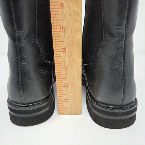Stuart Weitzman Damen 9 Stiefel Chelsea Dylan schwarz Leder Grunge - Bild 6 von 10