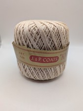 J  P Coats Knit Cro Sheen Boilfast Thread USA Mercerized Cotton Tan NOS