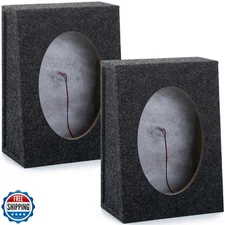 BBTO 2 Pcs Angled Style Car Audio Speaker Box 6 x 9 Inch Car Audio Enclosures