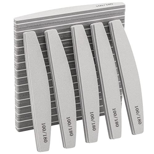 20 Pack Nail Buffers 100/180 Grit Washable Double Sided Nail Block File for - Picture 1 of 6