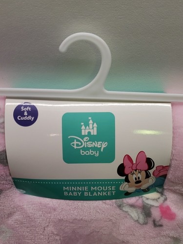 New!! Baby Girls Pink "Minnie Mouse" Plush BLANKET sz 30" x 40" New /Tags - Picture 2 of 5