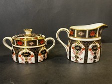 Royal Crown Derby Old Imari Creamer & Lidded Sugar Bowl Perfect! Retail $1,620