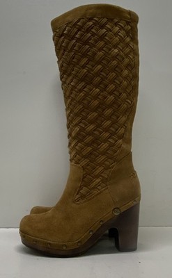 UGG Tan Woven Knee High Platform Boot Boot Women 7