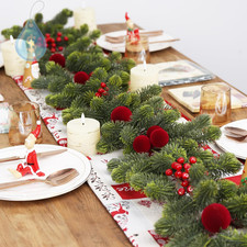 6FT Christmas Garland for Indoor Outdoor Table Fireplace Xmas Decorations
