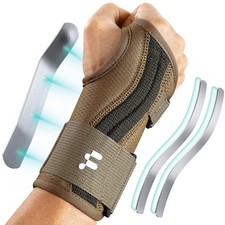 Carpal Tunnel Wrist Brace For Work With Splint and Palm Cushion, Wrist Pain R...