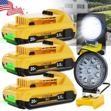 Cordless LED Work Light For Dewalt 20V MAX Lithium Battery DCB203 DCB201 DCB206