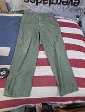 True Vintage 40's WWII Military US Army Trousers Men's 28x28 Green Pants