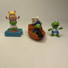 Vintage 1994 Muppet Babies Kermit Miss Piggy Bear Kermit In Boat