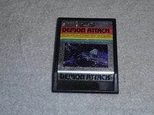 Atari 2600 Demon Attack Imagic Label 1982 Cleaned! Tested works holographic game