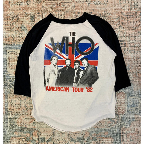 Vintage 1982 The Who Concert Tour Raglan Style T-Shirt - Gr. XL 70s 80s 90s Band