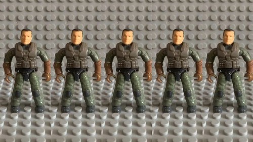 Mega Construx/Bloks Halo Marine Corps Soldiers Doll Building Blocks Toy x5 - Picture 1 of 4