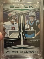2025 Panini Black Tetairoa McMillan, Emeka Egbuka SICK DUAL PATCH RC SP#25/25!!