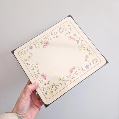 Kleeblatt Sommer Chintz Tischset Set x 4 versiegelt Blumen