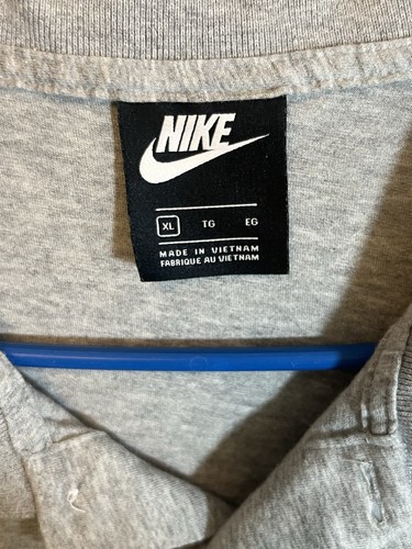 Nike Sportswear Men’s Polo Shirt Size XL Gray Short Sleeve Cotton - Picture 2 of 3