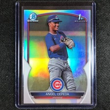 2023 Bowman Chrome Mlb Angel Cepeda 1st Bowman Prospect Refractor 71/499