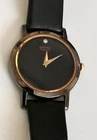 Vintage Seiko Quartz Dress Watch Black Dial Gold Hands - Japan Mov’t Minimalist
