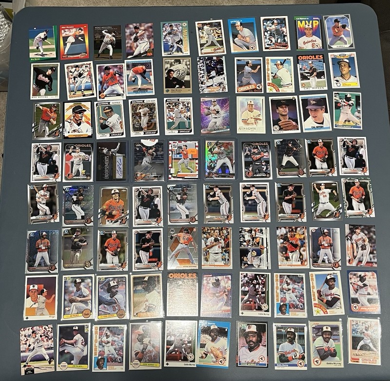 Huge 80 Card Baltimore Orioles Lot Ripken Jr., Henderson, Autos #ed