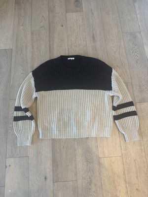 Z Supply Lyndon Sweater Long Sleeve Knit Oat Black Medium
