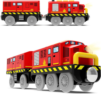 Train Toys Battery Operated Locomotive Trains for Wooden Track, Motorized Train