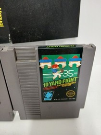 Lot Of 3 NES Nintendo Games 10 Yard Fight + John Elway's QB + Golgo 13 TESTED!