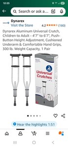 Crutches Brand New Never Used 