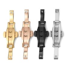 Stainless Steel Butterfly Buckle Watch Band Clasp 16mm-22mm Deployment Clasp NEW