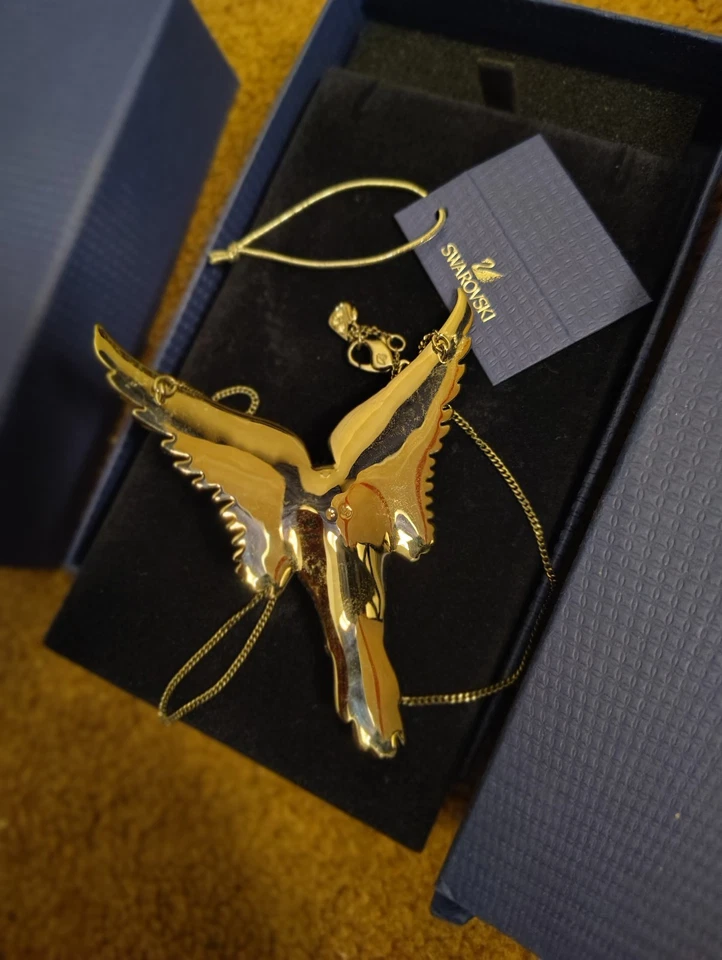 Collar Colgante 16" Swarovski Azul Teal Cristal Fénix Levantamiento Distintivo con Caja Foto 2 de 4