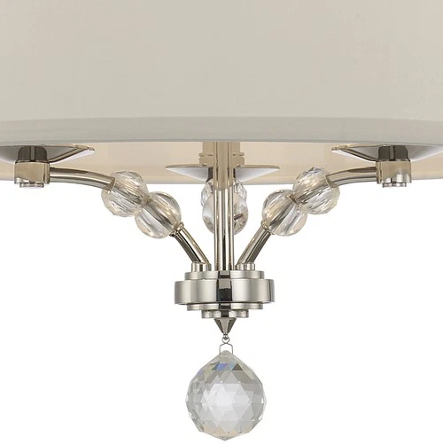 Crystorama Lighting Group 8005 Mirage 3 Light 18"W Pendant - Nickel - Picture 5 of 7