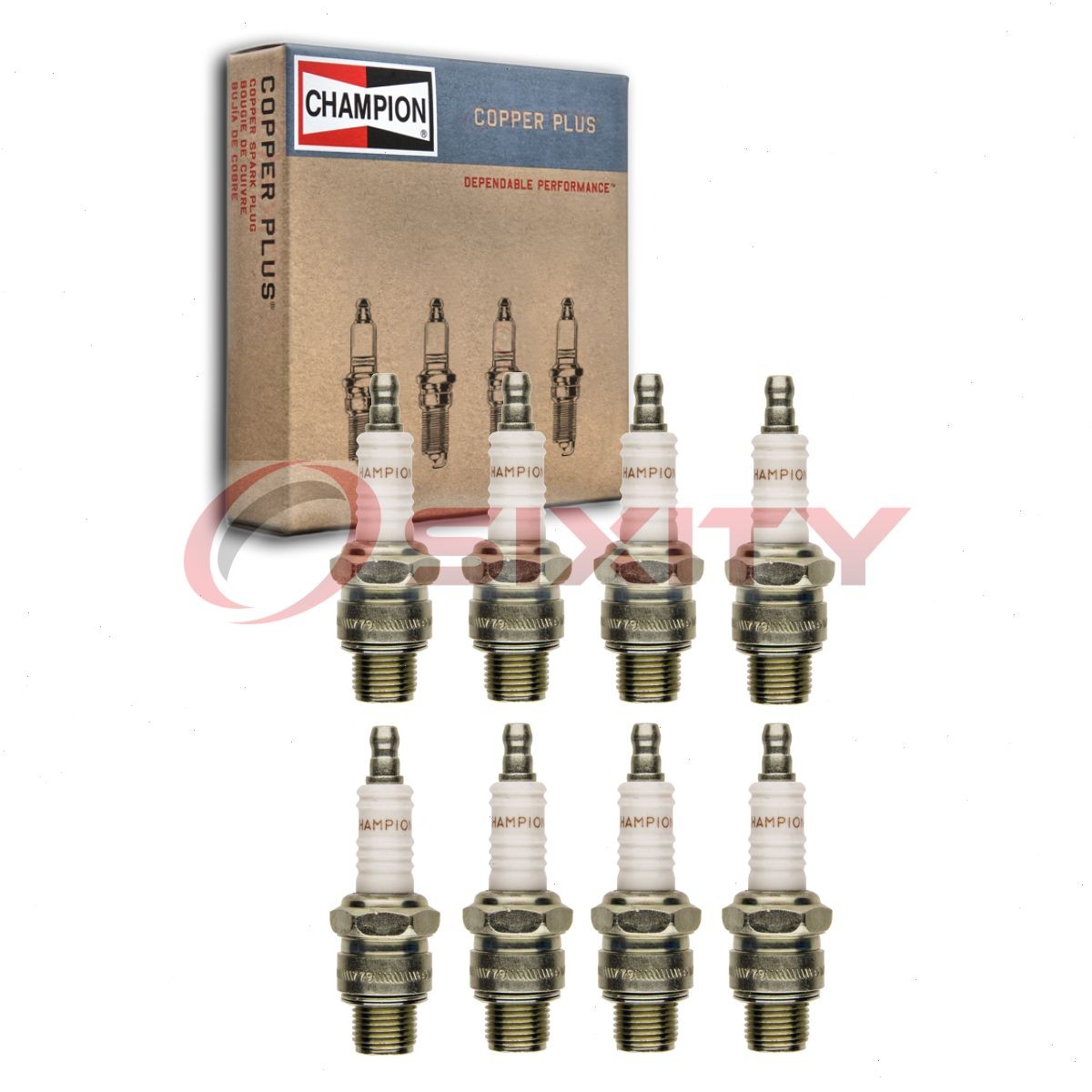 8 pc Champion Copper Plus 827M Spark Plugs for L76V 710 701 4838 2622 1505 sw