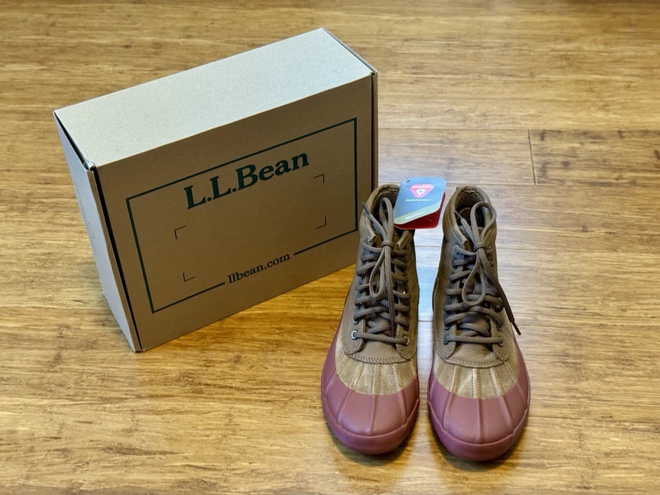 NUEVO CON ETIQUETAS L.L. Botas Bean Bar Harbor Duck, Talla 7, Gamuza Marrón, Goma Arándano Foto 2 de 4