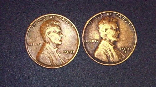 1930 D + 1930 P Lincoln Wheat Cents-  Good Circulated Condition