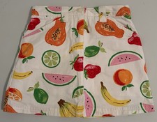 Girl s Gymboree Fruity Skirt Skort - Size 4 - Vintage Lime Banana Orange Fruit